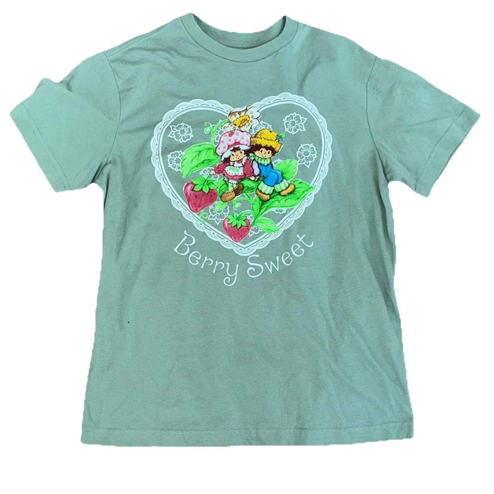 Strawberry shortcake Berry Sweet womens Graphic Tee - Seafoam Green